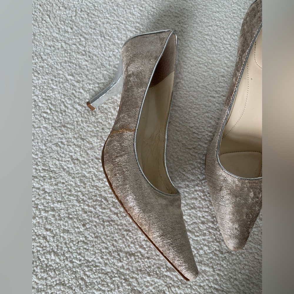 Calvin Klein Metallic Suede Pumps